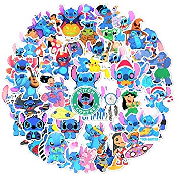 【中古】【輸入品・未使用】Lilo & Stitch Caroon ステッカー 60枚 防水ビニール ウォーターボトル ノートパソコン 荷物 車 オートバイ 自転車 冷蔵庫 DIY スタイリングビニ|スカイマーケットプラス