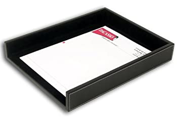 【中古】【インポート品・未当てはめる】Dacasso 飾り気の無いなブラックレザーレタートレイ