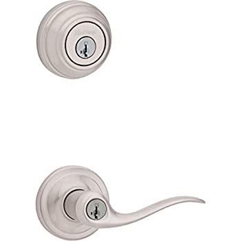 【中古】【輸入品・未使用】Kwikset Signatures Tustin Lever SmartKey Single Cylinder Combo Pack in Satin Nickel Finish #991TNL15SMTCPK4 by Kwikset｜スカイマーケットプラス