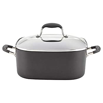【中古】【輸入品・未使用】Anolon 83863 6.6l. Covered Square Dutch Oven Hard Anodized Aluminium Casserole%ｶﾝﾏ% 6.6l%ｶﾝﾏ% Graphite