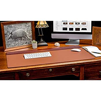 【中古】【輸入品・未使用】Dacasso クラシックレザートップレールデスクパッド 34 x 20インチ モカ