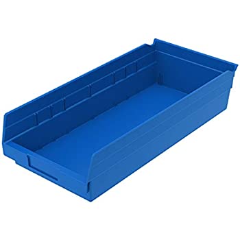 【中古】【輸入品・未使用】akro-mils 30158?18インチby 8インチby 4インチプラスチックのネストシェルフBinボックス、ブルー、ケース12