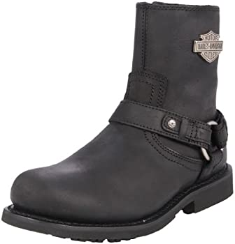 【中古】【輸入品・未使用】[Harley-Davidson] Scout Black 7-Inch Leather Boots%ｶﾝﾏ% Side Entry Inside Zip. D95262