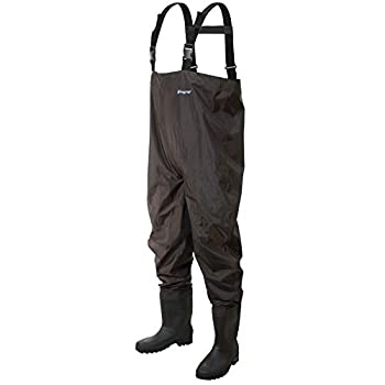【中古】【インポート品・未当て嵌める】Frogg Toggs Rana II PVC FELT Chest Wader、大きさ12、暗然たる赤銅色