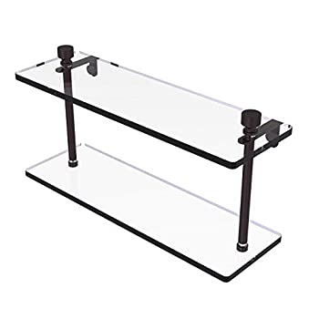 【中古】【輸入品・未使用】Foxtrot Collection 16 Inch Two Tiered Glass Shelf - FT-2/16-ABZ