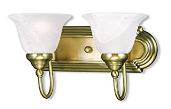 【中古】【インポート品・未当て嵌める】Livex Lighting 1002-01 Belmont 2-Light Bath Light%ｶﾝﾏ% Antique Brass by Livex Lighting