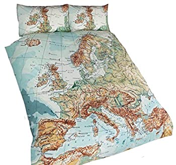 【中古】【輸入品・未使用】EUROPEAN CITIES USA フル(200cm X 200cm - 英国ダブル) コットンブレンド 掛け布団カバー #PAMEGATNIV