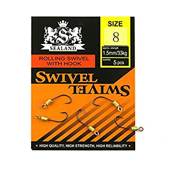【中古】【インポート品・未当てはめる】御釣りスイベルタックルフライソリッドクリップ一括ロット卸売Supplies b0251?Rolling with引っ掛かり# 8