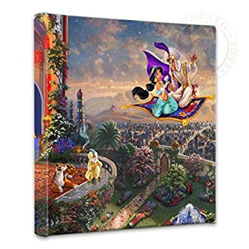 【中古】【輸入品・未使用】Thomas Kinkade アラジン 14&nbsp;? 14インチ ギャラリー キャンバスラップ｜スカイマーケットプラス