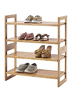 【中古】【輸入品・未使用】TRINITY Shoe Rack (2 Pack)%ｶﾝﾏ% Bamboo by Trinity