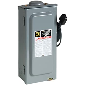 【中古】【インポート品・未当て嵌める】Square D by Schneider Electric D322NRB 60-Amp 240-Volt Three-Pole Outdoor General Duty Fusible Safety Switch with Neutral by Square D b