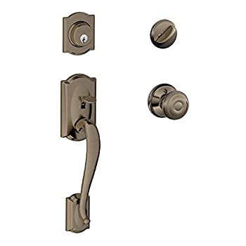 【中古】【輸入品・未使用】キャメロットSingle円柱Handleset and Georgianノブ、アンティークピューター(f60?Cam 620?GEO)