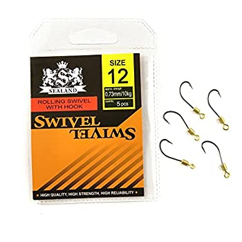 【中古】【輸入品・未使用】釣りスイベルタックルフライソリッドクリップ一括ロット卸売Supplies y0781?Rolling withフック12?#