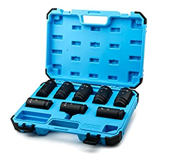 【中古】【輸入品・未使用】Capri Tools(カプリツールズ) 5-7000 19.0mm sq.(3/4インチ)インパクトレンチ用ディープソケットセット 8点
