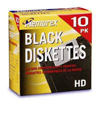 【中古】【インポート品・未当てはめる】Memorex mf2hd 3.5?%ﾀﾞﾌﾞﾙｸｫｰﾃ% pc-formatted密集してディスケット黒いこと、10個容器に並べる) (製造会社生み出すこと為し終わる)