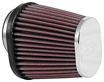 【中古】【輸入品・未使用】K&N ユニバーサルクランプオンエアフィルター: 高性能、プレミアム、洗濯可能、交換用フィルター: フランジ直径: 2.125インチ、フィルター高さ: