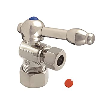 【中古】【輸入品・未使用】(Nickel) - Kingston Brass CC53308KL Vintage Angle Stop with 1.6cm OD%ｶﾝﾏ% 1cm OD and Knight Lever%ｶﾝﾏ% Satin Nickel｜スカイマーケットプラス