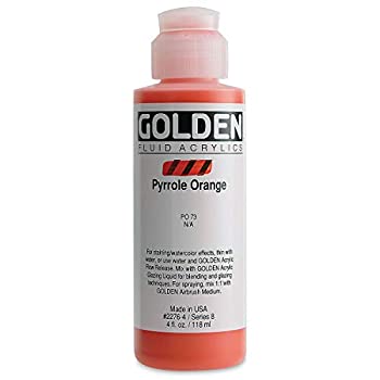 【中古】【輸入品・未使用】4 Oz Fluid Acrylic Color Paint Color: Pyrrole Orange by Golden Artist Colors [並行輸入品]