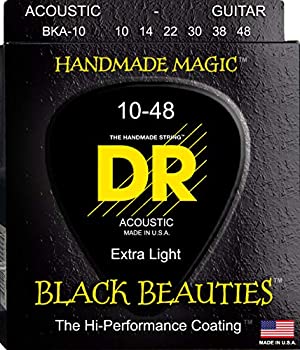 【中古】【輸入品・未使用】DR EXTRA-Life BLACKBEAUTIES アコースティックギター弦 DR-BKA10