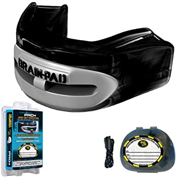 【中古】【輸入品・未使用】Brain-Pad PRO+PLUS Strap/Strapless Mouthguard - ADULT - Black/Gray by Title Boxing