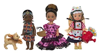 【中古】【インポート品・未当て嵌める】Barbie Kelly Friends of the World 3-Doll Gift Set by Barbie その他-キッチン用品・食器・調理器具