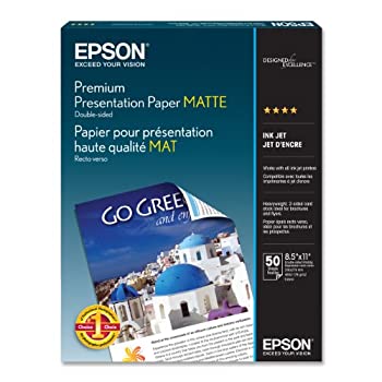 【中古】【輸入品・未使用】Epson プレミアムプレゼンテーション用紙マット(8.5&times;11インチ 両面 50枚)(S041568) Letter Size [並行輸入品]