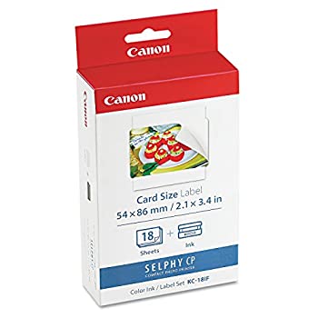 【中古】【輸入品・未使用】Canon SELPHY KC-18IF Color Ink Cassette + 18Sheets 54 x 86 mm Full-Size Label Set (Value Pack) 並行輸入品画像