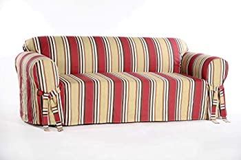 【中古】【インポート品・未当て嵌める】Classic Slipcovers Printed Classic Stripe Canvas Loveseat Slipcover.