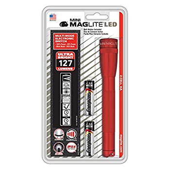 【中古】【インポート品・未当て嵌める】MAG-LITE(マグライト) ミニマグ 3W LED 単3×2本 赤いこと SP2203H