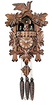 【中古】【インポート品・未当てはめる】River City Clocks One Day Musical Cuckoo Clock with Dancers%ｶﾝﾏ% Five Hand-carved Maple Leaves%ｶﾝﾏ% and One Bird - 14 Inches Tall - Mod