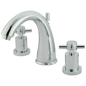 【中古】【輸入品・未使用】Kingston Brass KS2961DX Two Handle 8 in. to 16 in. Widespread Lavatory Faucet with Brass Pop-up|スカイマーケットプラス