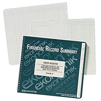 【中古】【輸入品・未使用】Wirebound Check Register Accounting System%ｶﾝﾏ% 8 3/4 x 10%ｶﾝﾏ% 40-Page Book (並行輸入品)