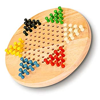 【中古】【輸入品・未使用】Chinese Checkers with Pegs???ソリッド木製旅行サイズ???7で。