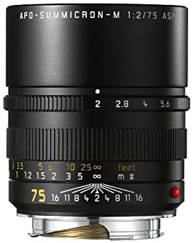 【中古】【輸入品・未使用】Leica 75mm f/2 Summicron-M 非球面マニュアルフォーカスレンズ Mシステム用 (11637)