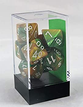 【中古】【輸入品・未使用】[Chessexダイス]Chessex Dice Polyhedral 7Die Gemini Dice Set GoldGreen with White CHX 26425 [並行輸入品]｜スカイマーケットプラス