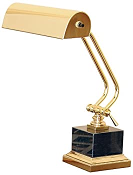 【中古】【インポート品・未当て嵌める】House of Troy P10-101-B 携帯型事務机/洋琴照明ランプ 黒いことマーブル 12in 光輝金管楽器