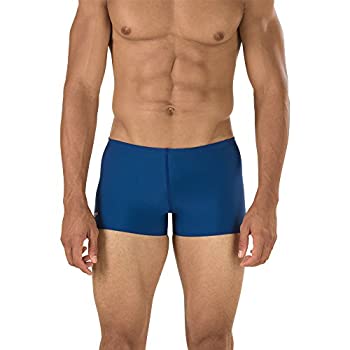 【中古】【インポート品・未当て嵌める】Speedo エンデュランスプラス(Endurance+) 海水着 メンズ 無地 ボックス席(スクエアレッグ) ポリエステル製 30 青色 メンズ競技水着-スポーツ・アウトドア