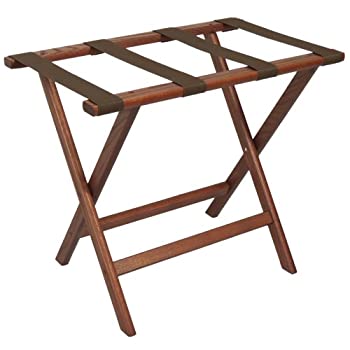 【中古】【輸入品・未使用】(Mahogany%ｶﾝﾏ% Brown Straps) - Wooden Mallet LR-MHBRN Deluxe Straight Leg Luggage Rack in Mahogany with Brown 30,545円