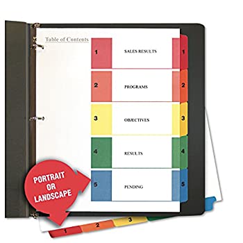 【中古】【輸入品・未使用】Table of Contents Dividers%カンマ% Assorted Color 5-Tab%カンマ% 1-5%カンマ% Letter%カンマ% White%カンマ% 6/Pack (並行輸入品)|スカイマーケットプラス