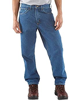 【中古】【輸入品・未使用】Carhartt メンズ リラックスフィット5ポケットテーパードレッグジーンズ B17 US サイズ: 48W x 30L カラー: ブルー｜スカイマーケットプラス