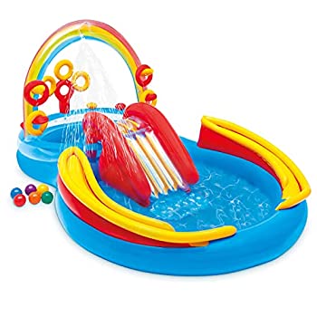 【中古】【輸入品・未使用】INTEX(インテックス) レインボーリングプレーセンター 297&times;193&times;135cm 57453 [日本正規品] ME-7019｜スカイマーケットプラス