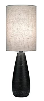 【中古】【輸入品・未使用】Lite Source LS-2998 Quatro 17-1/2-Inch Ceramic Mini Table Lamp with Linen Shade%ｶﾝﾏ% Brushed Dark Bronze by Lite Source Inc [並行輸入品