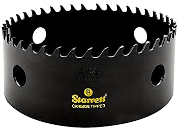 【中古】【インポート品・未当て嵌める】Starrett CT438 Steel High Performance Triple Chip Tungsten Carbide Tipped Hole Saw%ｶﾝﾏ% Carbide Teeth%ｶﾝﾏ% 4-3/8 Diameter%ｶﾝﾏ% 1-5/8 赤金