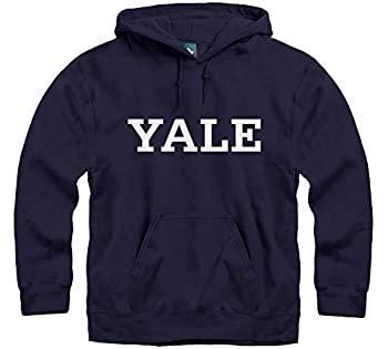 【中古】【輸入品・未使用】Ivysport イェール大学フード付きスウェットシャツ - クラシックロゴ コットン80% ポリエステル20% ネイビー L ブルー