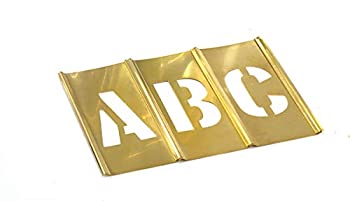 【中古】【インポート品・未当てはめる】Brass Stencil Letter Sets - 5 33pc letter set by C.H. Hanson