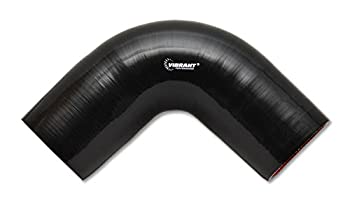 【中古】【輸入品・未使用】Vibrant Power 2744ホースカプラー、シリコン、4層アラミド強化、90度エルボ、3インチインレット内径、3インチアウトレット内径、3.75インチレッ