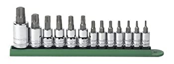 【中古】【輸入品・未使用】KD Tools KDT80725 13 Piece 1/4 3/8 and 1/2 Inch Drive Tamper Proof Torx Socket Set