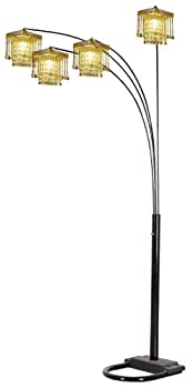 【中古】【インポート品・未当て嵌める】Ore International 4手アーチ形床照明ランプ???ゴールドShade
