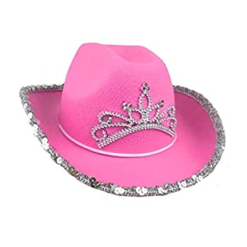 Blinking Pink Tiara Cowboy Hat (Child) 点滅ピンクティアラカウボーイハット(子供)♪ハロウィン♪クリスマス♪One size