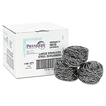 【中古】【輸入品・未使用】Stainless Steel Scrubber%ｶﾝﾏ% 2 1/2 x 2 3/4%ｶﾝﾏ% Steel Gray%ｶﾝﾏ% 12/Carton (並行輸入品)